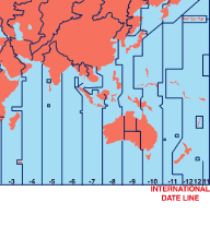 Time Zone map